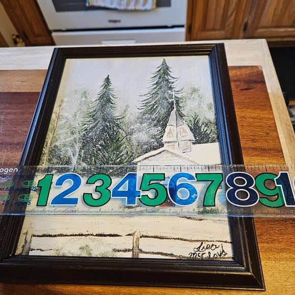 WINTER SCENE OIL PAINTING SIGNED BY ARTIST - Picture 7 of 8